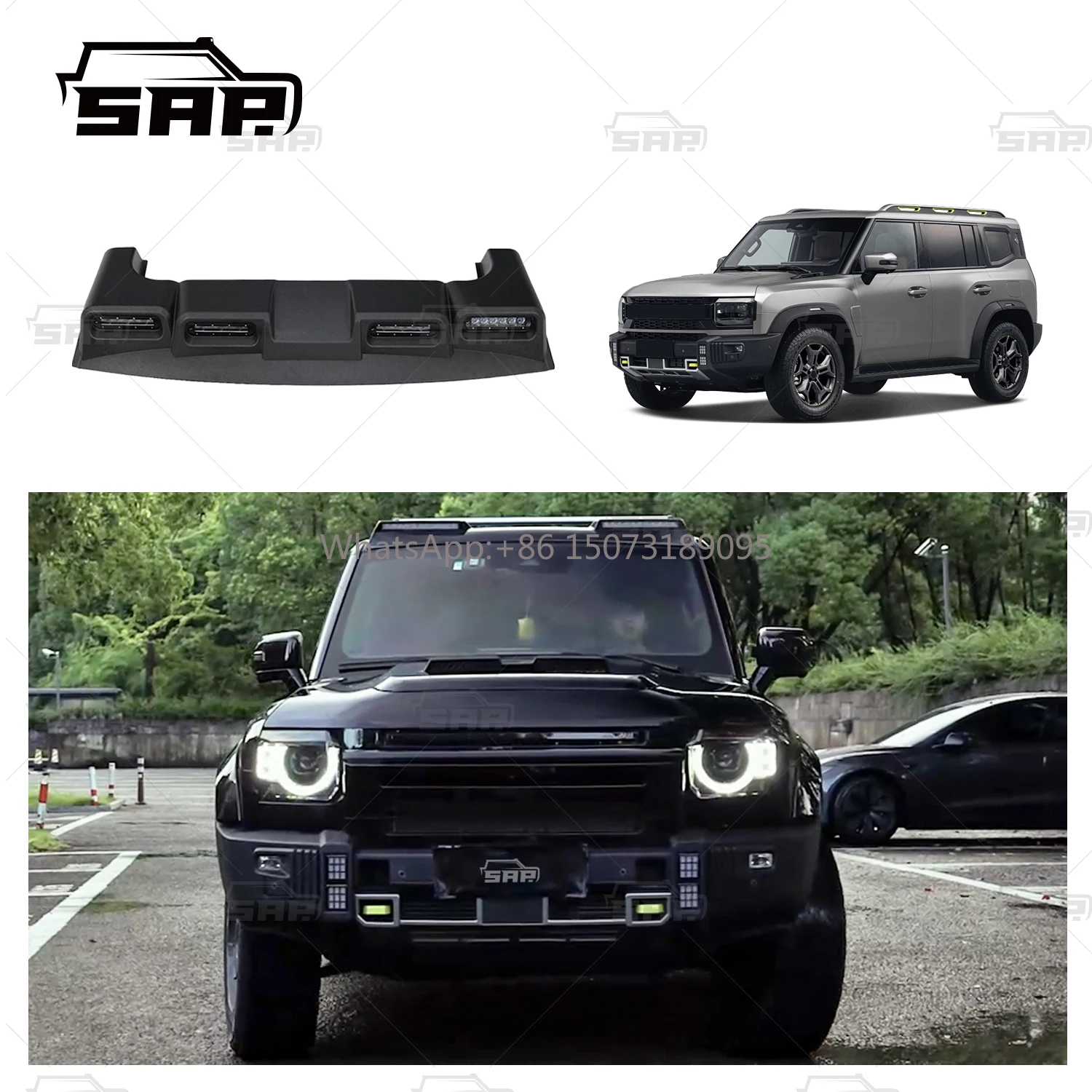 Shamo Auto Parts Car Exterior Modified Led Roof Top Light 4 Lens Roof Light for Jetour T1 Accessories
Shamo Auto Parts Car Exterior Modified Led Roof Top Light 4 Lens Roof Light for Jetour T1 Accessories