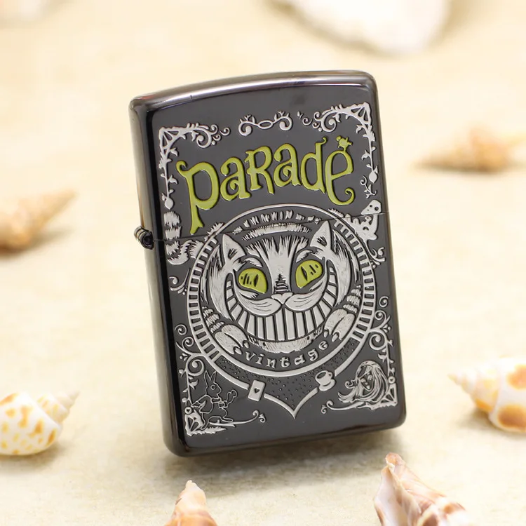Genuine Zippo oil lighter copper windproof Black ice evil cat Kerosene lighters Gift with anti-counterfeiting code
Genuine Zippo oil lighter copper windproof Black ice evil cat Kerosene lighters Gift with anti-counterfeiting code