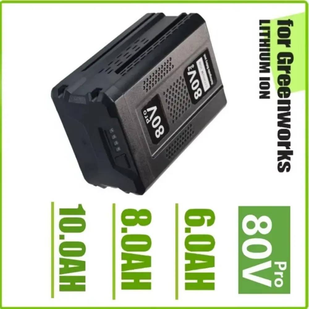 For Greenworks 80V 6.0Ah Lithium Ion Rechargeable Battery Replacement Compatible with GBA80200 GBA80250 GBA80400 GBA80500
For Greenworks 80V 6.0Ah Lithium Ion Rechargeable Battery Replacement Compatible with GBA80200 GBA80250 GBA80400 GBA80500