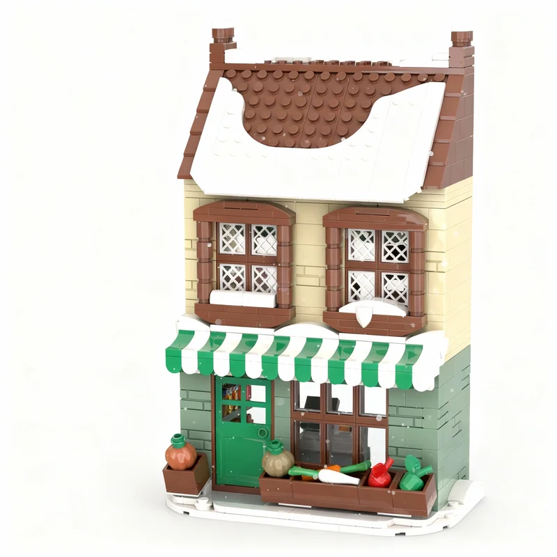 665PCS MOC Street View Winter Village Grocery Store Model Custom Brickss Architecture DIY Assembly Display Home Decor Gift Ideas
665PCS MOC Street View Winter Village Grocery Store Model Custom Brickss Architecture DIY Assembly Display Home Decor Gift Ideas