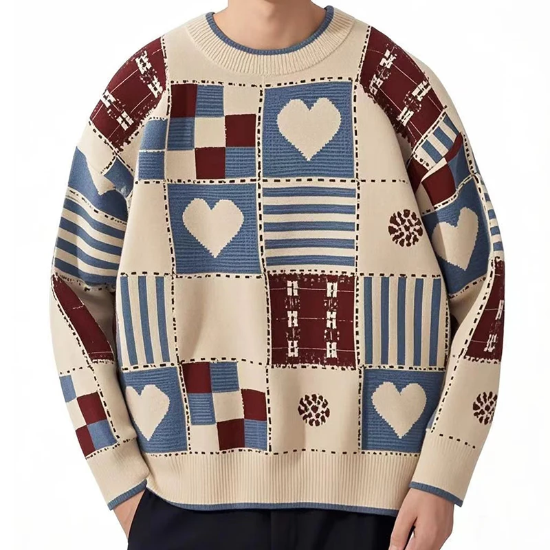Vintage Love Sweater Men Hip Hop Streetwear 2025 Y2k Harajuku Retro Japanese Style Oversized Women Knitted Sweater Wool Pullover
Vintage Love Sweater Men Hip Hop Streetwear 2025 Y2k Harajuku Retro Japanese Style Oversized Women Knitted Sweater Wool Pullover