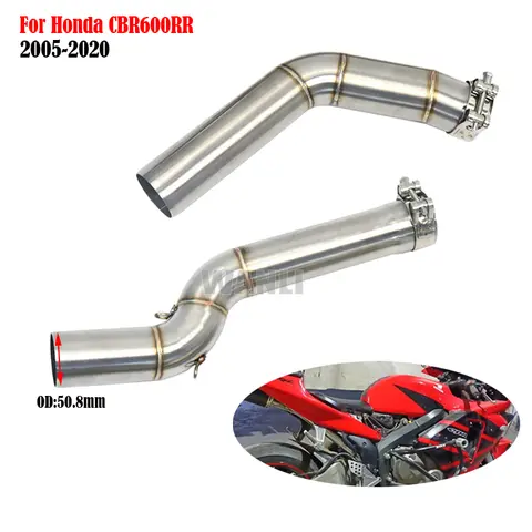 Für Honda CBR600RR CBR 600RR CBR 600 RR 2005-2020 Slip-on Motorrad Auspuff Mittleren Link Rohr Zubehör Escape system