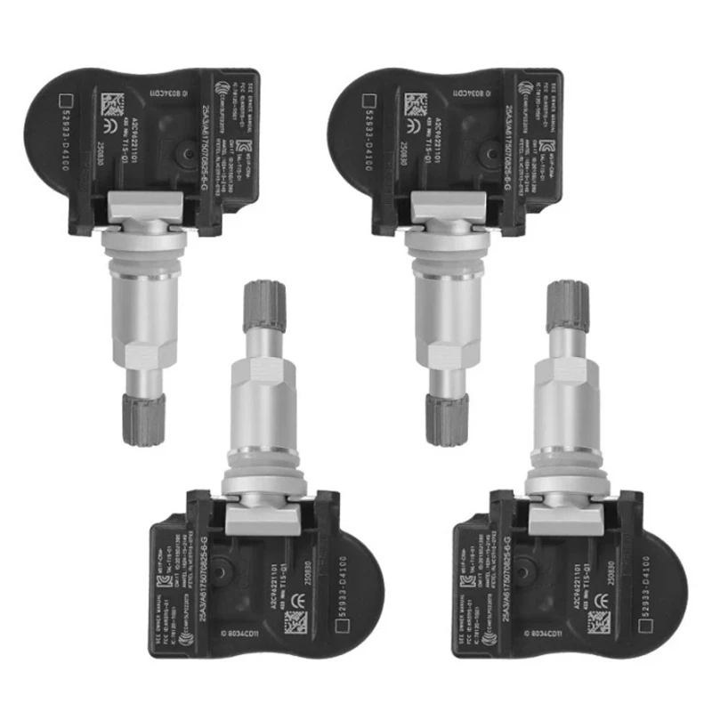 SET of 4 52933-D4100 NEW Tire Pressure Sensor for Hyundai Car TPMS For 2016-2022 ELANTRA KIA OPTIMA NIRO 52933-F2000 52933-D9100
SET of 4 52933-D4100 NEW Tire Pressure Sensor for Hyundai Car TPMS For 2016-2022 ELANTRA KIA OPTIMA NIRO 52933-F2000 52933-D9100