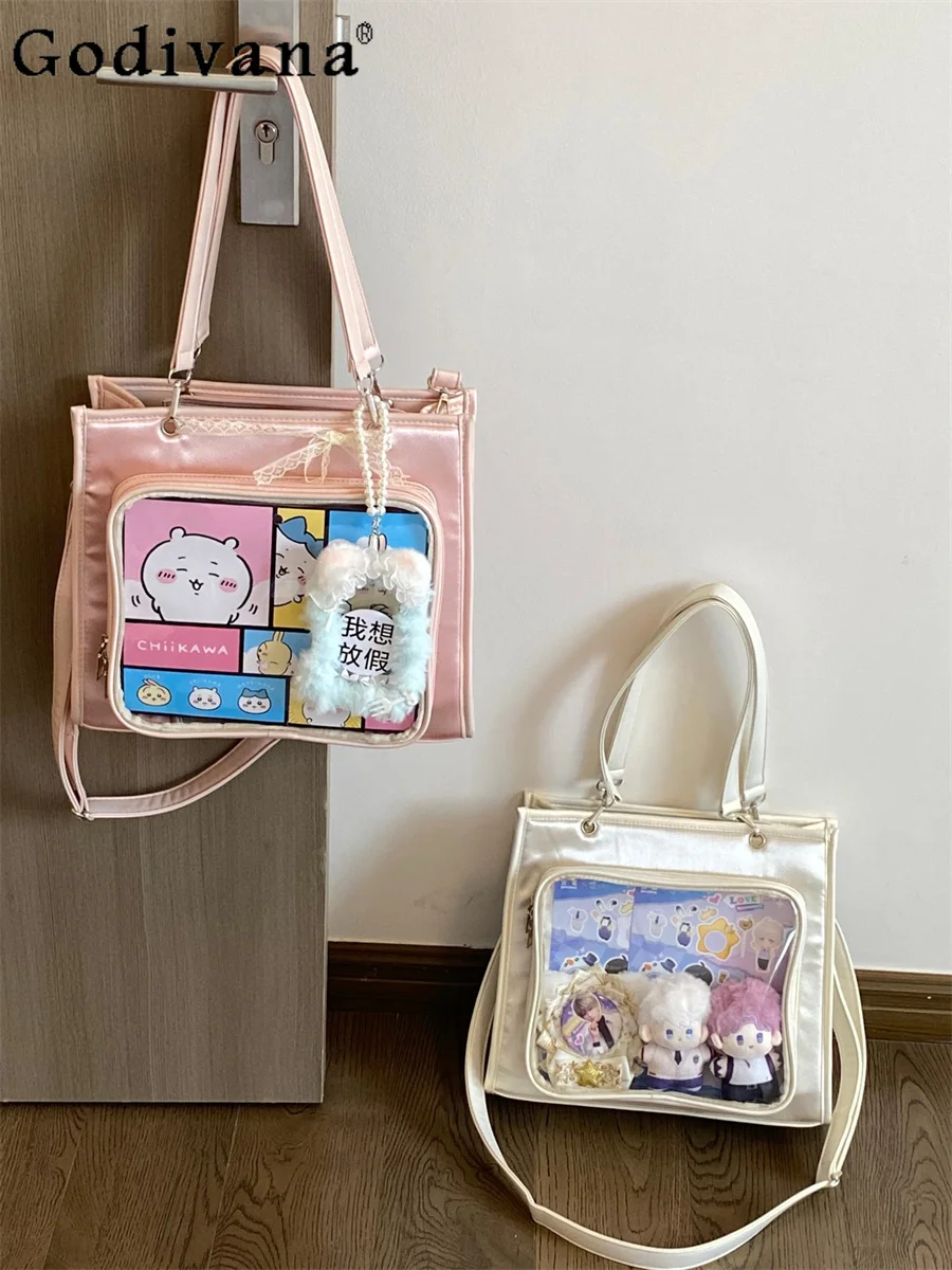 Оригинальная атласная сумка в стиле Лолиты в японском стиле, большая вместительная сумка для куклы 15 см, простые сумки через плечо для женщин
Оригинальная атласная сумка в стиле Лолиты в японском стиле, большая вместительная сумка для куклы 15 см, простые сумки через плечо для женщин