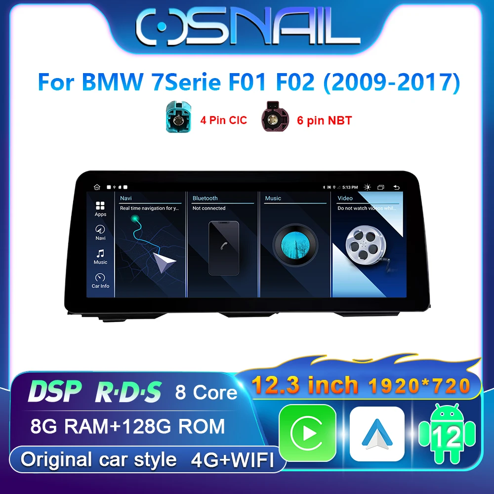 12.3" Android 12 Auto Car Radio For BMW 7 Series F01 F02 2009-2017 Stereo Multimedia Video Player BT GPS Navigation Touch Screen
12.3" Android 12 Auto Car Radio For BMW 7 Series F01 F02 2009-2017 Stereo Multimedia Video Player BT GPS Navigation Touch Screen