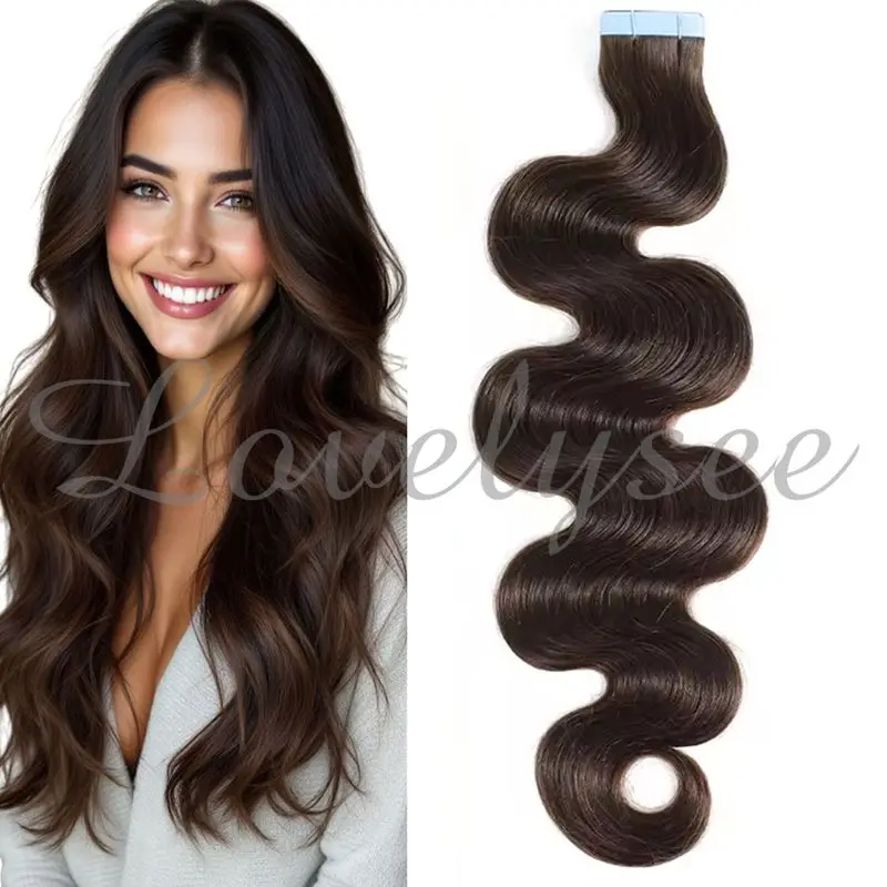 Lovelysee 2.5G/Pcs Body wave Tape In Human Hair Extensions European Real Hair Skin Weft Adhesives Tape Hair
Lovelysee 2.5G/Pcs Body wave Tape In Human Hair Extensions European Real Hair Skin Weft Adhesives Tape Hair