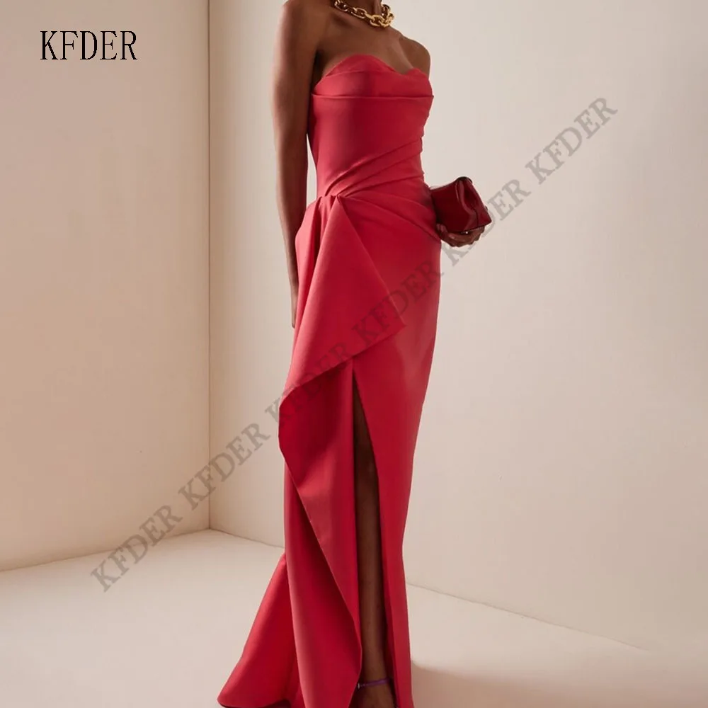 Red Floor-Length Evening Dress Sleeveless Tiered Sheath Satin Simple Civil Women Custom Made Formal Wedding Party Gowns
Red Floor-Length Evening Dress Sleeveless Tiered Sheath Satin Simple Civil Women Custom Made Formal Wedding Party Gowns