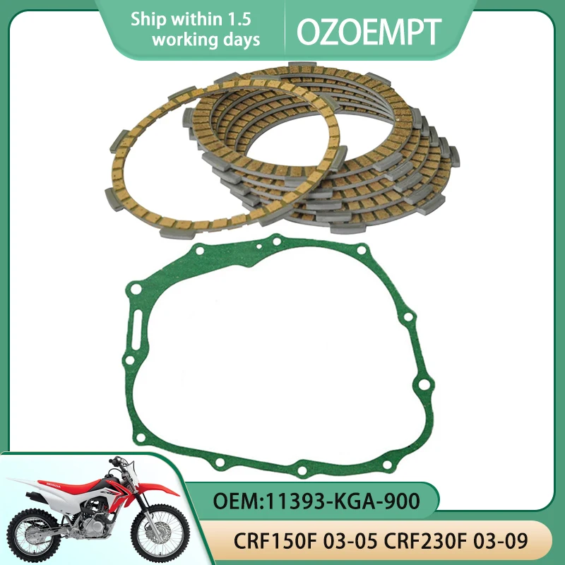 Набор дисков сцепления мотоцикла OZOEMPT и прокладка крышки для CRF150F 03-05 CRF230F 03-09
Набор дисков сцепления мотоцикла OZOEMPT и прокладка крышки для CRF150F 03-05 CRF230F 03-09