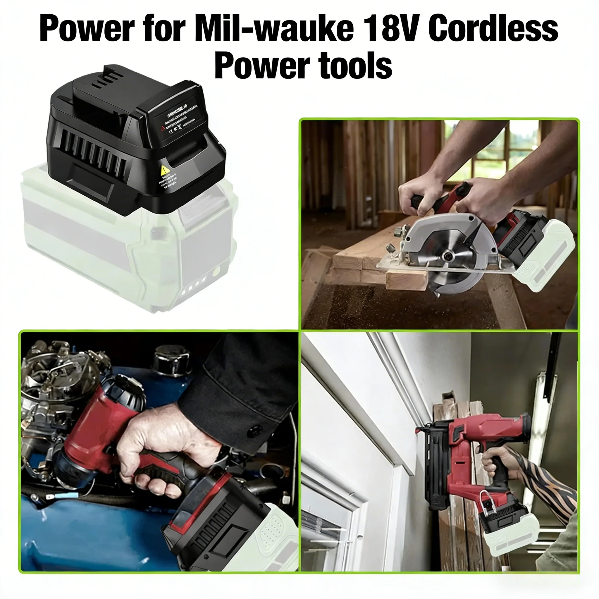 Converter for Greenworks 40V to for Milwaukee tool Adapter for Greenworks 40V Battery toWork for Milwaukee 18V Drill GRW40MIL18
Converter for Greenworks 40V to for Milwaukee tool Adapter for Greenworks 40V Battery toWork for Milwaukee 18V Drill GRW40MIL18