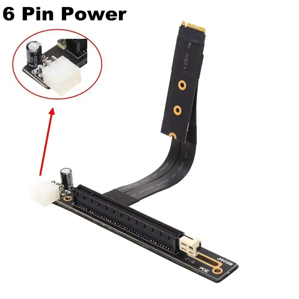 M.2 NVMe To PCI Express x16 Extension Cable 4P 6Pin Power PCI-E 16X To M.2 M Key Riser Card SSD GPU For PC Desktop Graphics Card
M.2 NVMe To PCI Express x16 Extension Cable 4P 6Pin Power PCI-E 16X To M.2 M Key Riser Card SSD GPU For PC Desktop Graphics Card