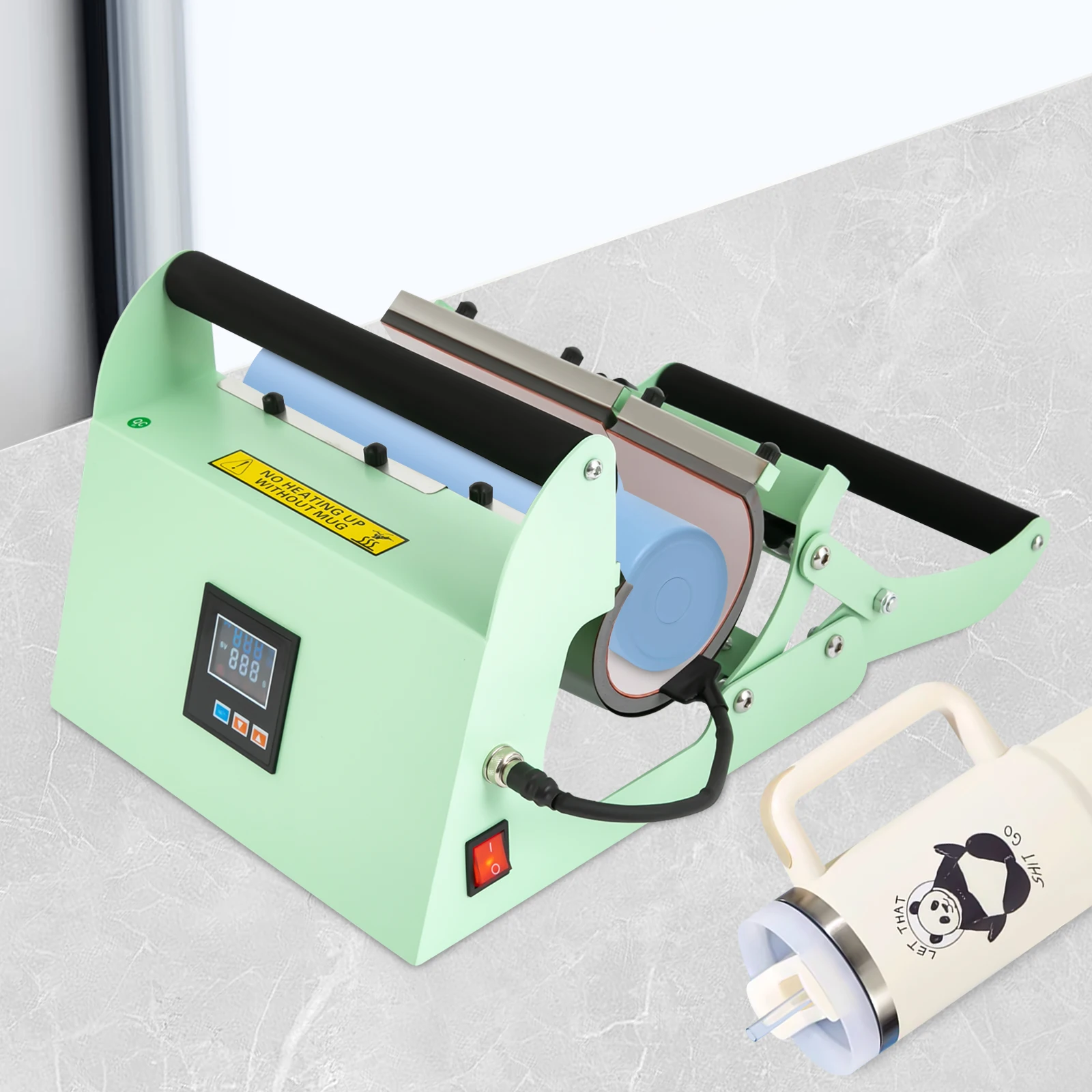 500W Fast Heating Tumbler Heat Press Machine - Auto Cup Mug Press for DIY Customization - Adjustable Temp & Time, Light Green
500W Fast Heating Tumbler Heat Press Machine - Auto Cup Mug Press for DIY Customization - Adjustable Temp & Time, Light Green