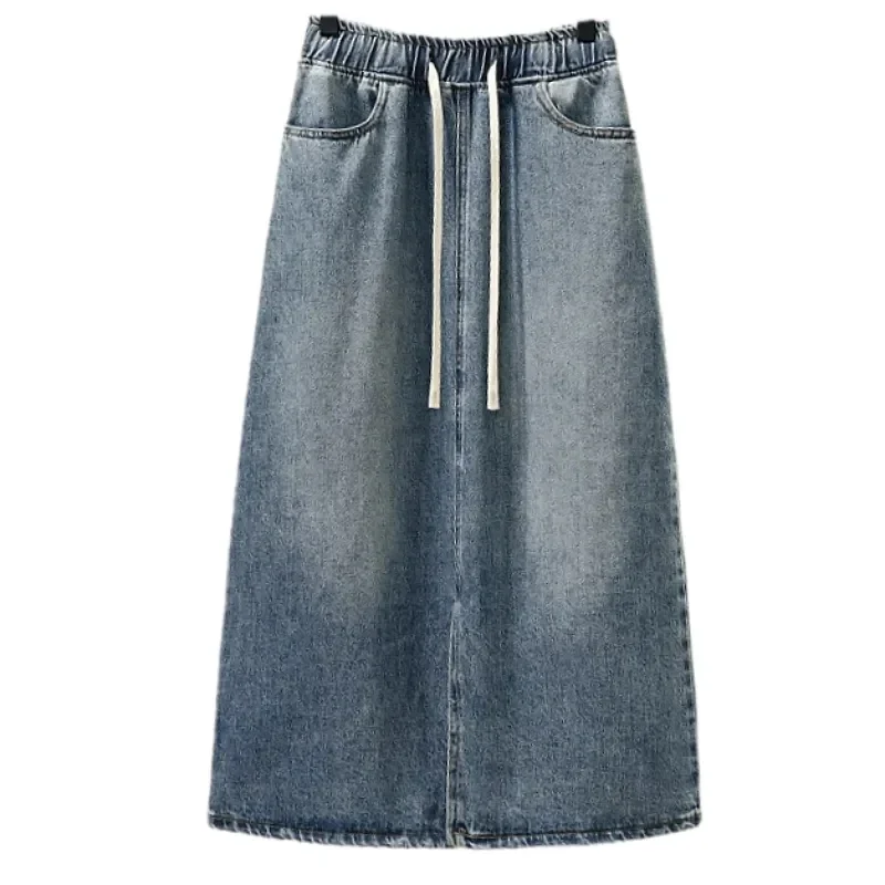 Spring/Summer 2025 New Lady Drawstring Elastic Waist Split Denim Skirt High Waist Slim Retro Denim Casual A-Line Skirts Female
Spring/Summer 2025 New Lady Drawstring Elastic Waist Split Denim Skirt High Waist Slim Retro Denim Casual A-Line Skirts Female