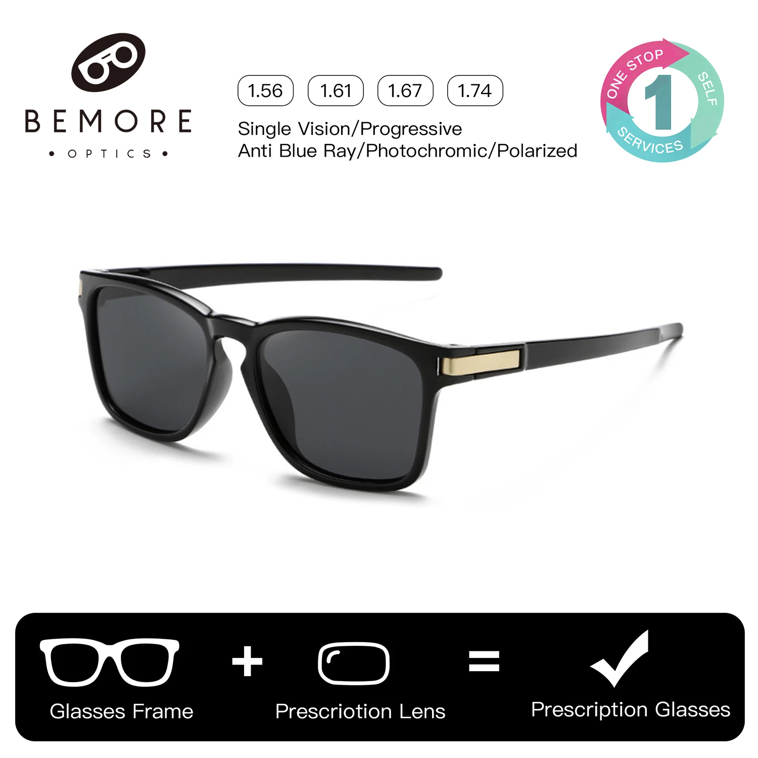 BEMORE Sports Prescription Sunglasses Acetate Polarized UV400 Man Reading Glasses High Quality Sunscreen Optical Eyewear
BEMORE Sports Prescription Sunglasses Acetate Polarized UV400 Man Reading Glasses High Quality Sunscreen Optical Eyewear