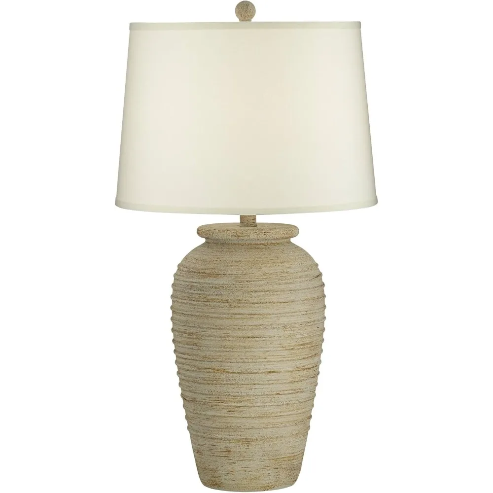 Country Cottage Southwest Style Jug-Shaped Table Lamp 28" Tall Sand Tone Desert Ridged Cream Linen Drum Shade for Living Room
Country Cottage Southwest Style Jug-Shaped Table Lamp 28" Tall Sand Tone Desert Ridged Cream Linen Drum Shade for Living Room