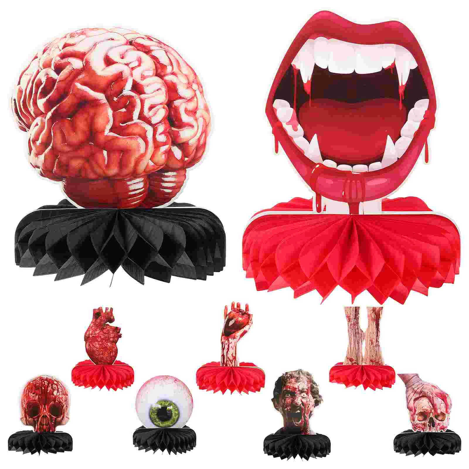 9 Pcs Halloween Ornaments Honeycomb Table Centerpieces Bloody Decorations Party Venue Setting Props
9 Pcs Halloween Ornaments Honeycomb Table Centerpieces Bloody Decorations Party Venue Setting Props
