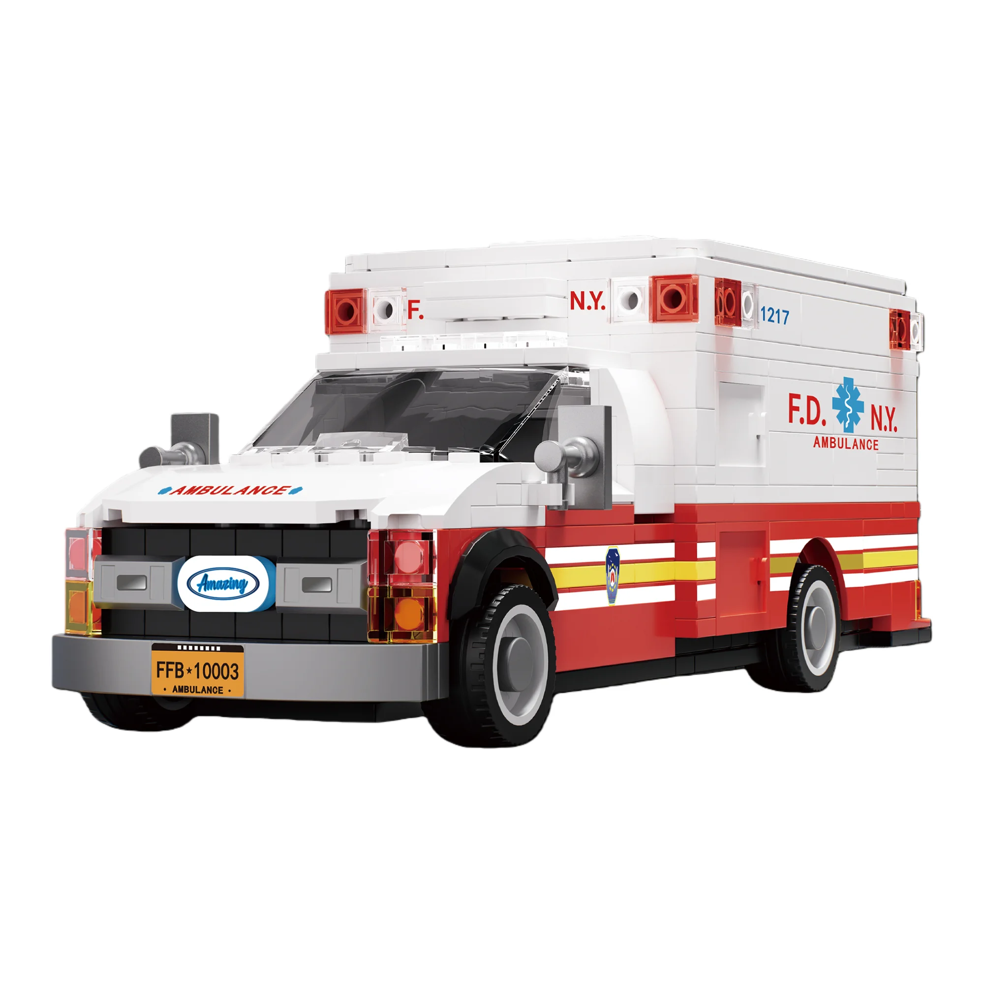 660PCS American Ambulance MOC Building Blocks Small Particle DIY Emergency Vehicle Model STEM Educational Toy Kids Birthday Gift
660PCS American Ambulance MOC Building Blocks Small Particle DIY Emergency Vehicle Model STEM Educational Toy Kids Birthday Gift