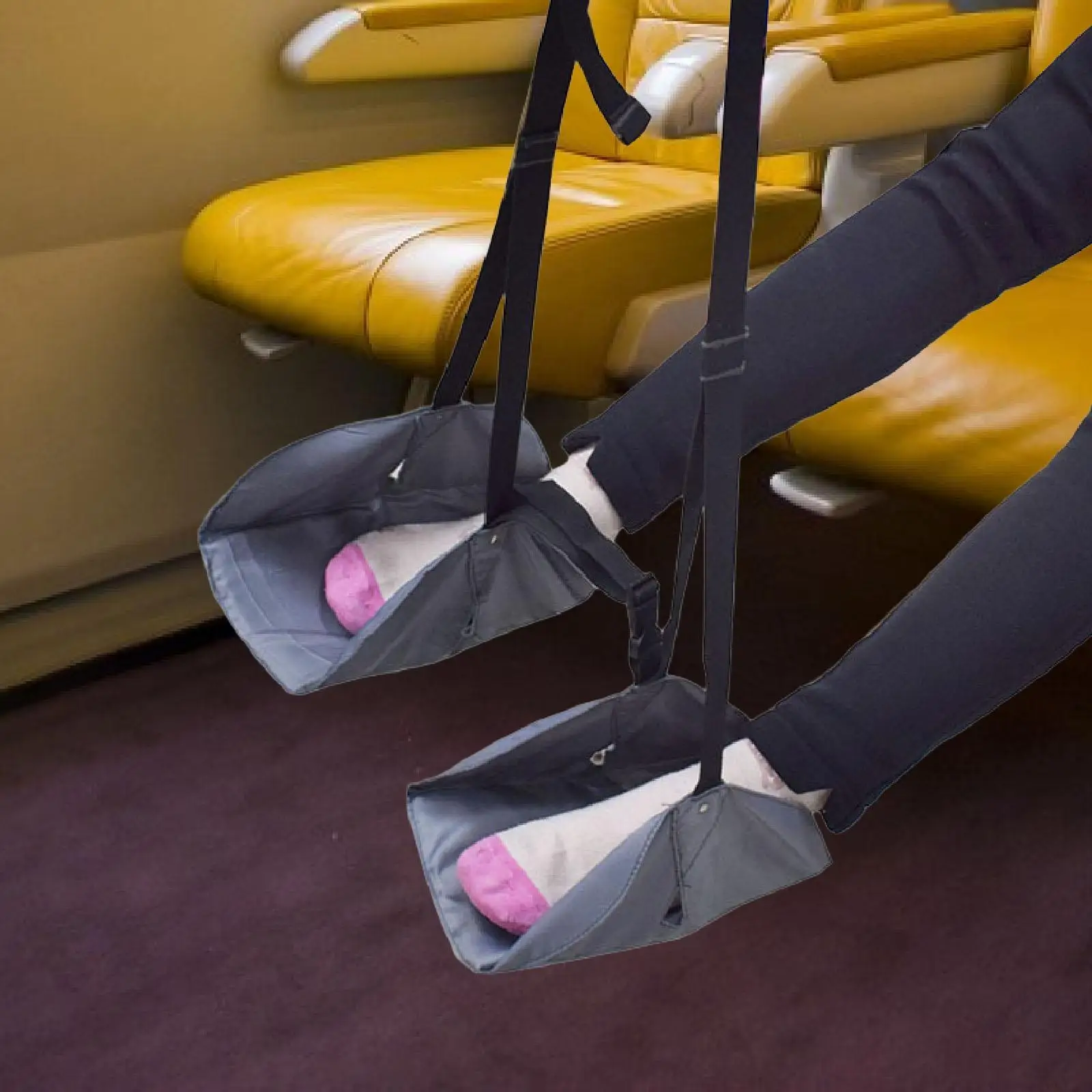Foot Heel Hammock Travel to Relax Your Feet Comfortable Stylish Airplane Footrest for Flying Office Trip Under Desk Plane 
Foot Heel Hammock Travel to Relax Your Feet Comfortable Stylish Airplane Footrest for Flying Office Trip Under Desk Plane