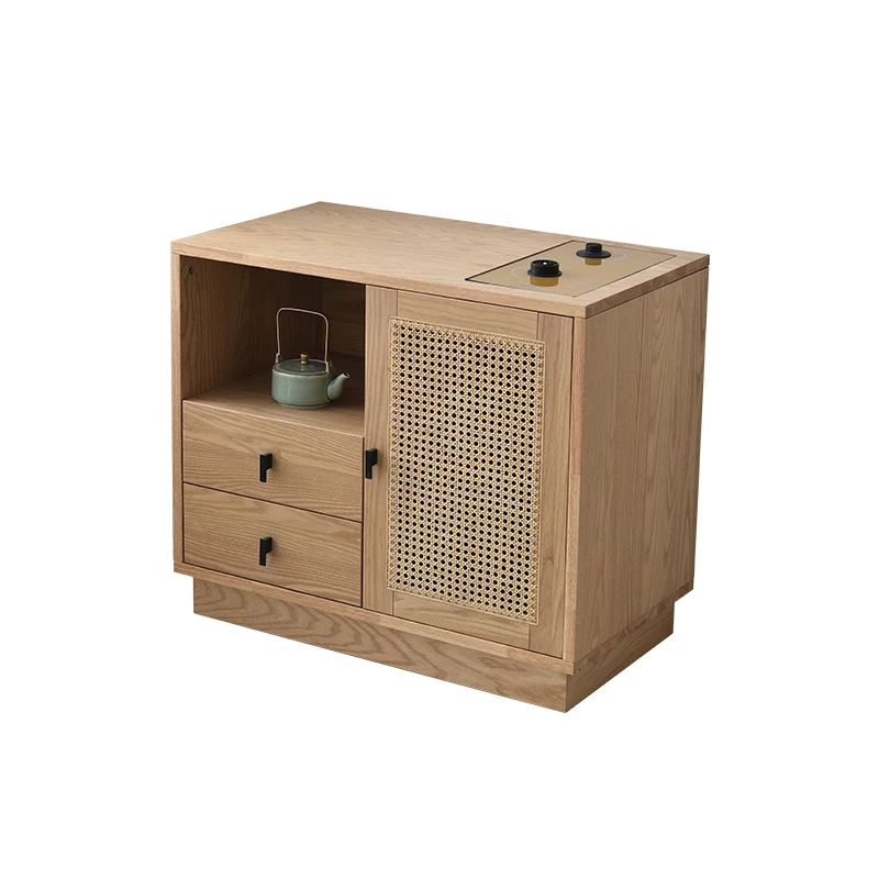 1 All solid wood tea cabinet, kettle integrated office mobile side few household dining side cabinet
1 All solid wood tea cabinet, kettle integrated office mobile side few household dining side cabinet
