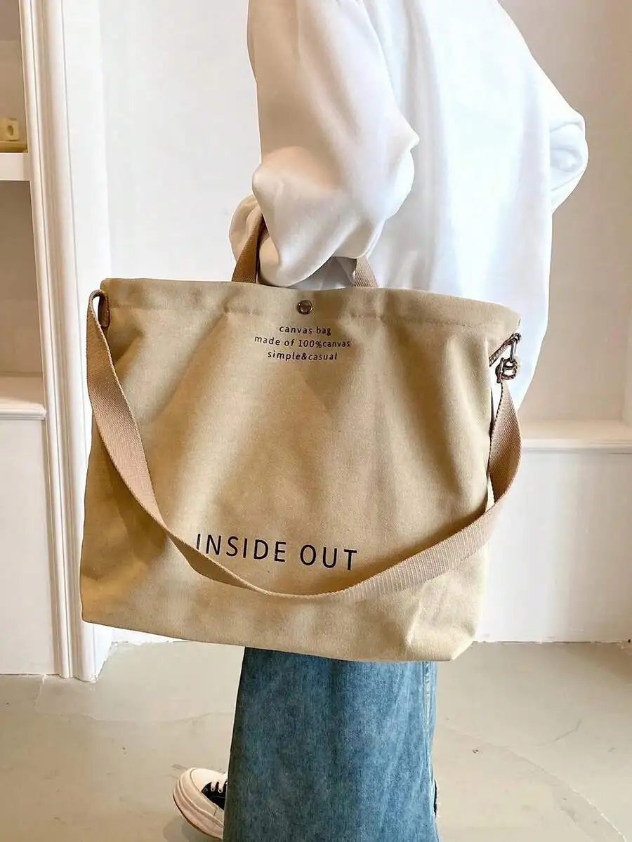 Retro Canvas Tote Bag For School Work Travel Women Casual Shoulder Bag
Retro Canvas Tote Bag For School Work Travel Women Casual Shoulder Bag