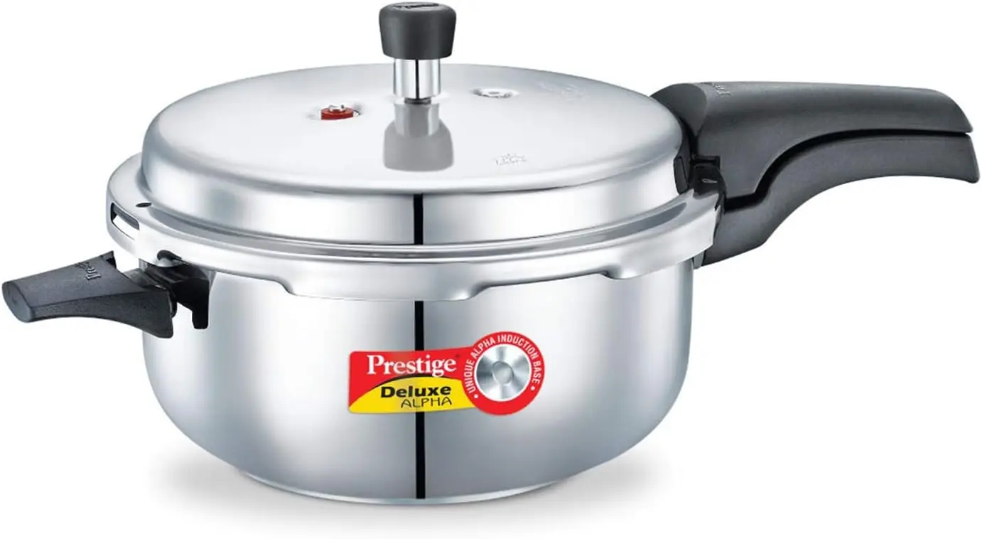 5L Stainless Steel Deep Pressure Cooker with Induction Base, Silver - Durable & Efficient
5L Stainless Steel Deep Pressure Cooker with Induction Base, Silver - Durable & Efficient