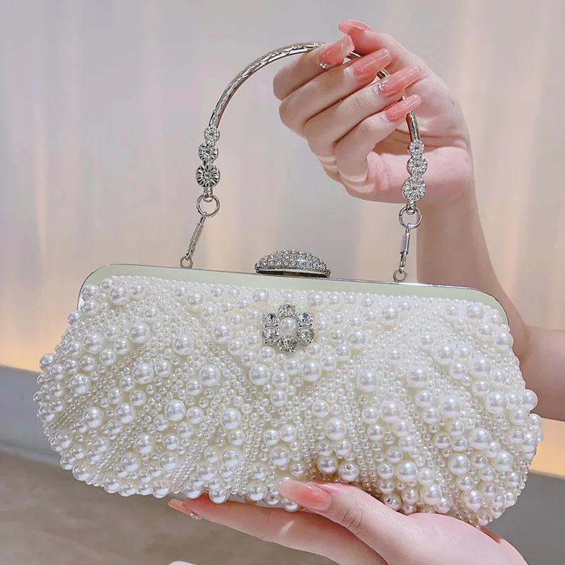 Pearl Women Day Clutch Diamonds Metal Luxury Chain Shoulder Evening Bags Beaded Banquet Holder Purse
Pearl Women Day Clutch Diamonds Metal Luxury Chain Shoulder Evening Bags Beaded Banquet Holder Purse