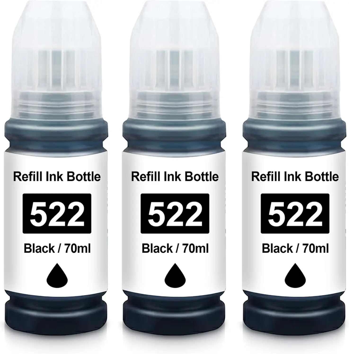 522 Black Ink Bottle Refill Compatible for Eco Tank ET-2720 ET-2800 ET-2803 ET-4800 ET-4700 ET-2400 ET-2840 ET-4810 Printers
522 Black Ink Bottle Refill Compatible for Eco Tank ET-2720 ET-2800 ET-2803 ET-4800 ET-4700 ET-2400 ET-2840 ET-4810 Printers