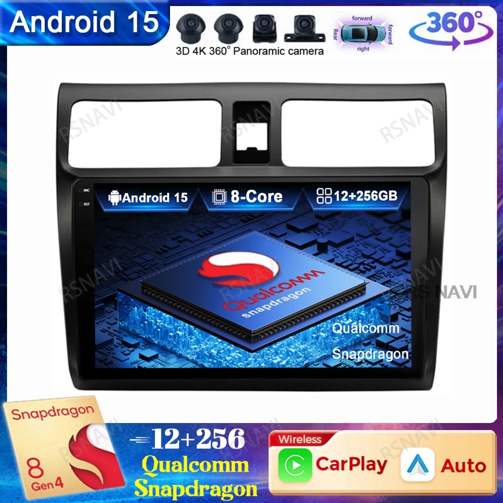 Android 15 Car Radio For Suzuki Swift 2003-2010 DVD QLED Qualcomm Wireless Carplay Auto GPS Autoradio BT Stereo Head Unit DSP
Android 15 Car Radio For Suzuki Swift 2003-2010 DVD QLED Qualcomm Wireless Carplay Auto GPS Autoradio BT Stereo Head Unit DSP