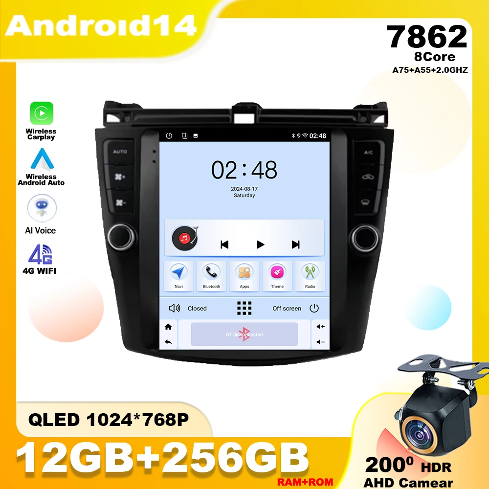 9.7" Android 14 For Honda Accord 7 2003 - 2008 Car Radio Multimedia Player Navigation GPS Wireless Carplay Auto 4G HDR Screen BT
9.7" Android 14 For Honda Accord 7 2003 - 2008 Car Radio Multimedia Player Navigation GPS Wireless Carplay Auto 4G HDR Screen BT