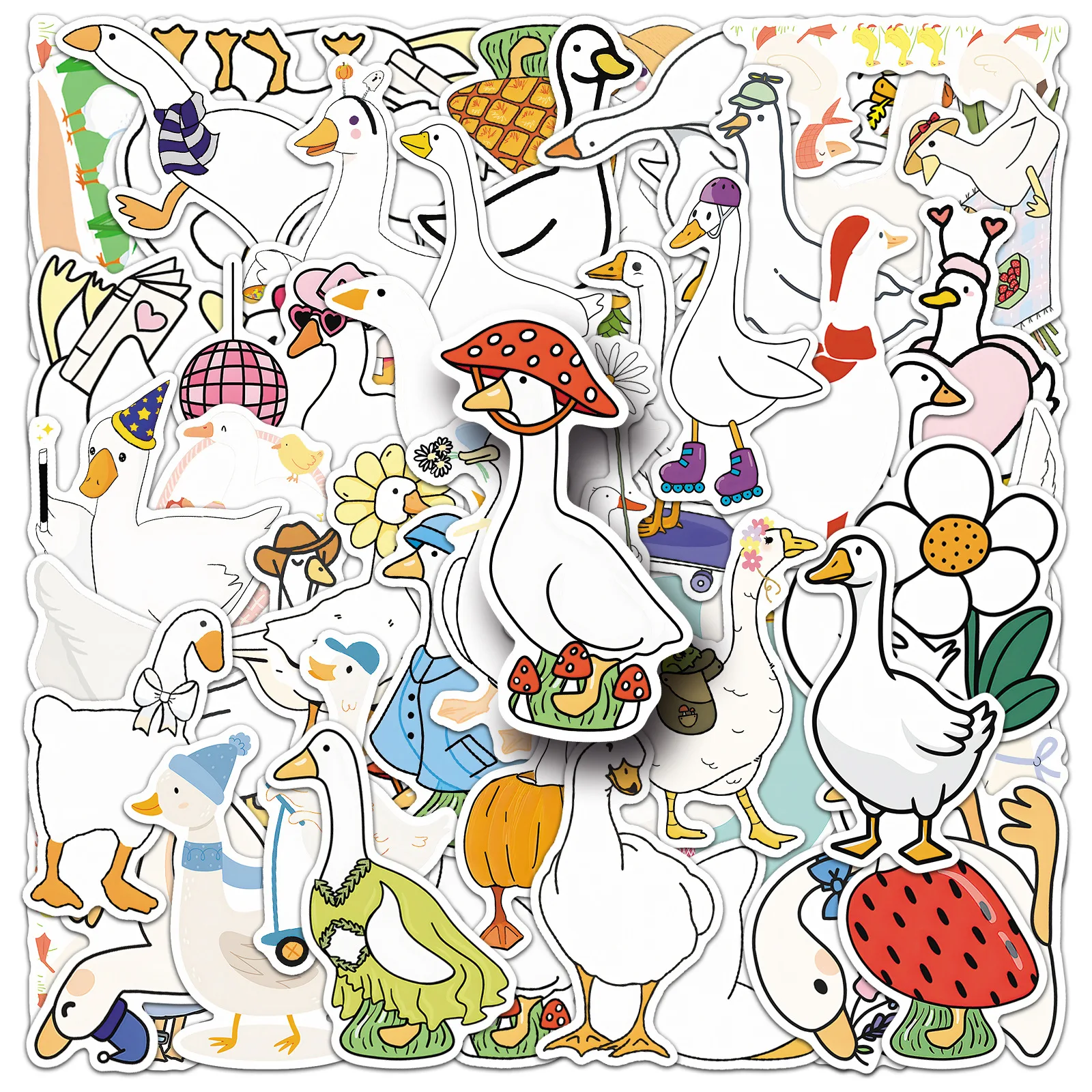 50pcs Cartoon Cute Goose Stickers DIY Decoration Waterproof Skateboard Notebook Luggage Laptop Phone Fridge Decals
50pcs Cartoon Cute Goose Stickers DIY Decoration Waterproof Skateboard Notebook Luggage Laptop Phone Fridge Decals