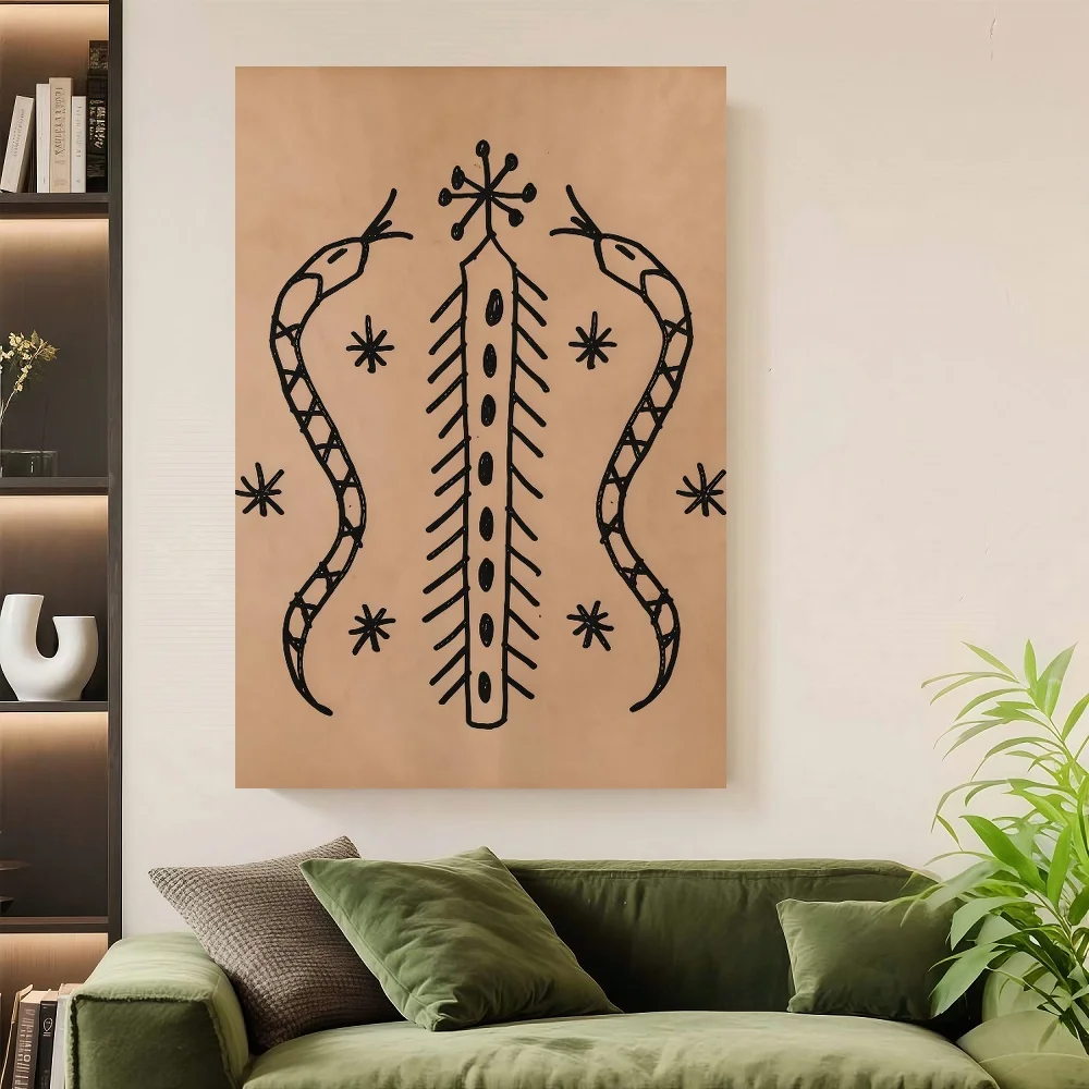 Framed Canvas Poster Print Wall Art Damballah Veve Print – Voodoo Altar Decor, Serpent Loa Vodou Spirit Art, Occult Snake Symbol
Framed Canvas Poster Print Wall Art Damballah Veve Print – Voodoo Altar Decor, Serpent Loa Vodou Spirit Art, Occult Snake Symbol