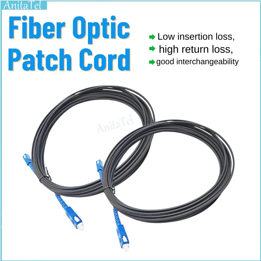 10PCS SC UPC Single Mode Simplex Fiber Optic Patch Cord FTTH G657A Black Leather Jumper
10PCS SC UPC Single Mode Simplex Fiber Optic Patch Cord FTTH G657A Black Leather Jumper