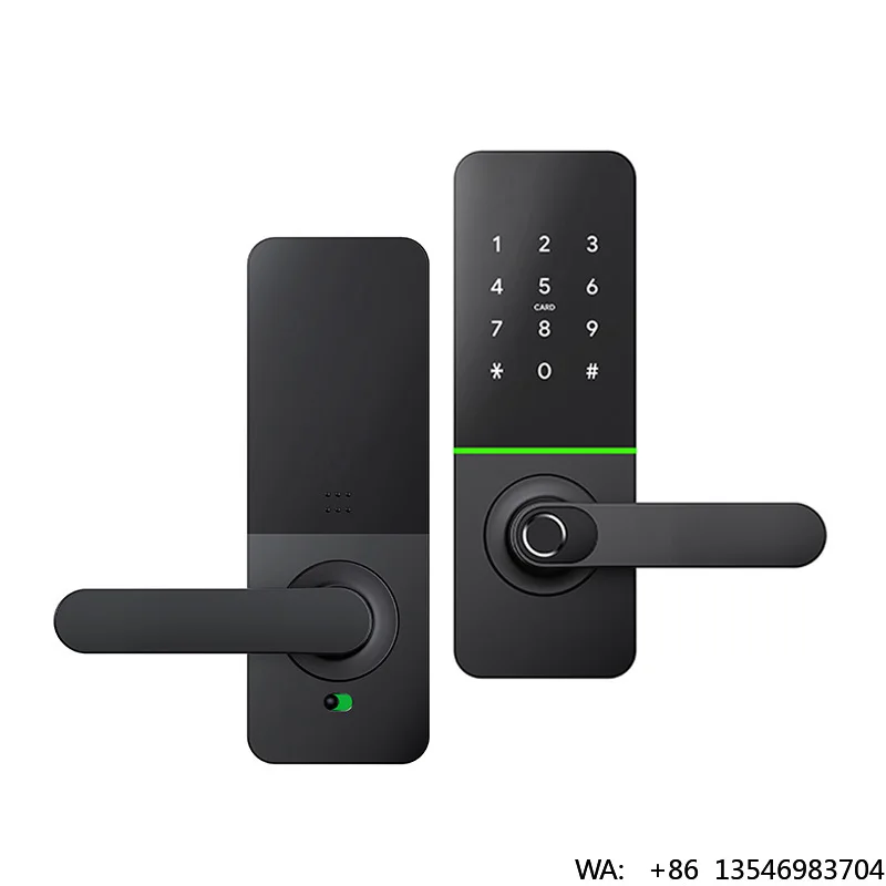 Manufacture Digital Lock Fingerprint Keyless Smart Door Handle Lock Security Smart Door Lock With Wifi Card Lithium Battery
Manufacture Digital Lock Fingerprint Keyless Smart Door Handle Lock Security Smart Door Lock With Wifi Card Lithium Battery