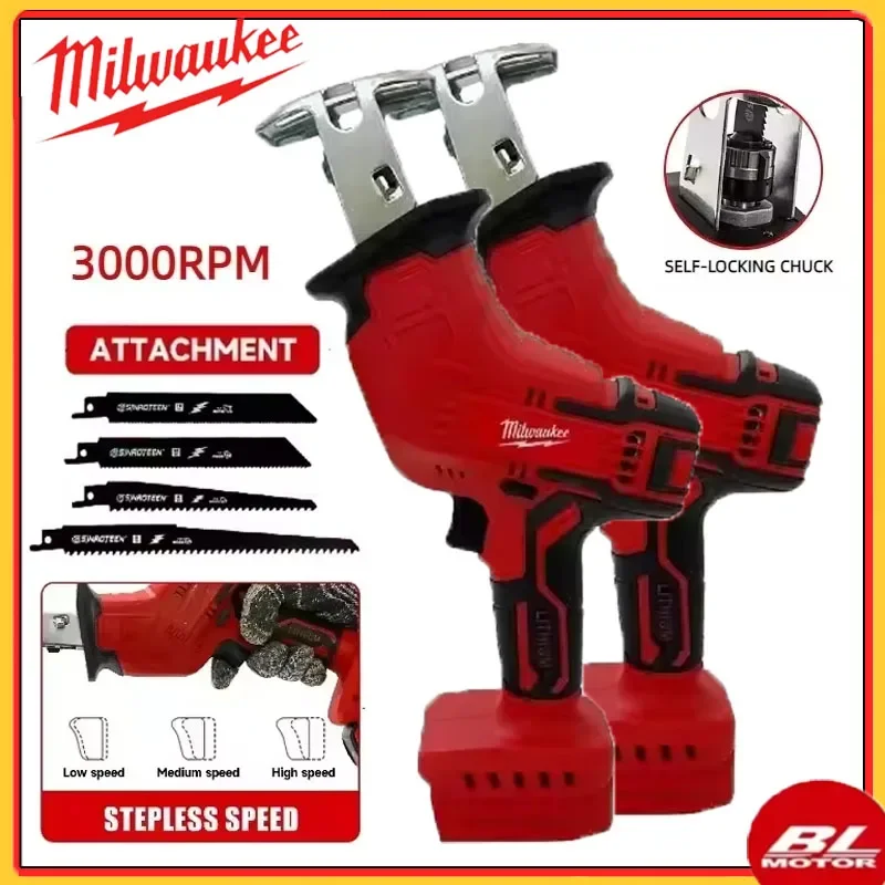 Milwaukee Cordless Electric Reciprocating Saw Wood Metal Pipe Cutting Saw Electric Cutting Saw Tool For Milwaukee 18V Battery
Milwaukee Cordless Electric Reciprocating Saw Wood Metal Pipe Cutting Saw Electric Cutting Saw Tool For Milwaukee 18V Battery