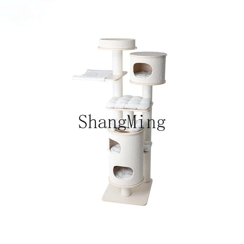 CL multi-layer solid wood climbing frame cat nest tree integrated household does not occupy a barrel cat
CL multi-layer solid wood climbing frame cat nest tree integrated household does not occupy a barrel cat
