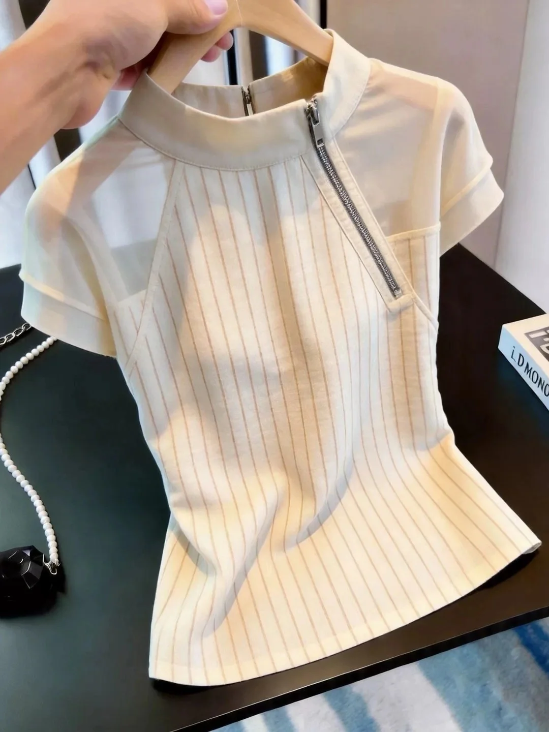 Elegant Slimming Short Sleeve Shirt Commute Fashionable Korean Style Women's Top Poetic Lin Brand Straight Cut Silken Blouse
Elegant Slimming Short Sleeve Shirt Commute Fashionable Korean Style Women's Top Poetic Lin Brand Straight Cut Silken Blouse