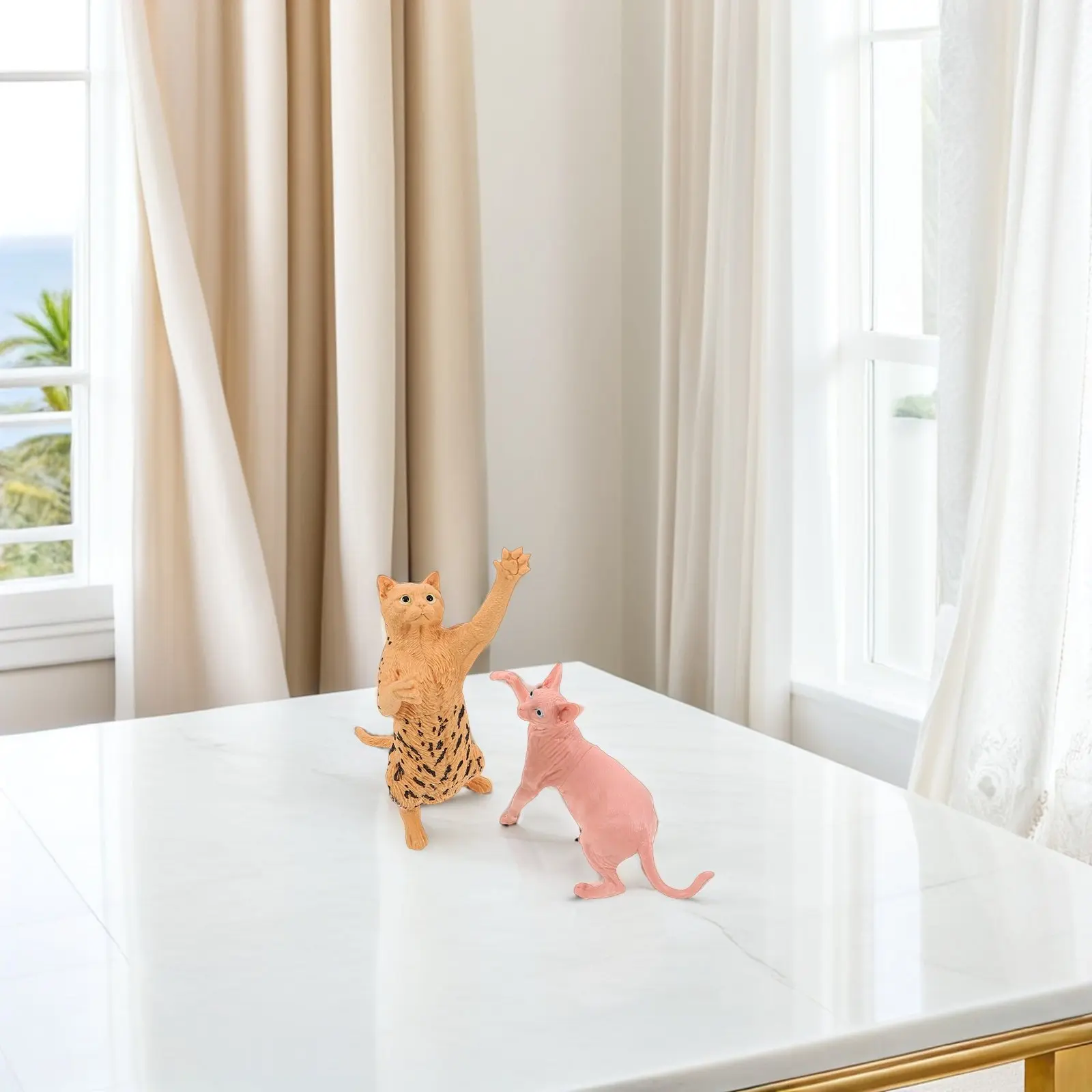 2 шт. миниатюрных фигурок кошек для домашнего декора, реалистичные статуэтки котят, пластиковые фигурки животных, украшения для кукольного домика
2 шт. миниатюрных фигурок кошек для домашнего декора, реалистичные статуэтки котят, пластиковые фигурки животных, украшения для кукольного домика