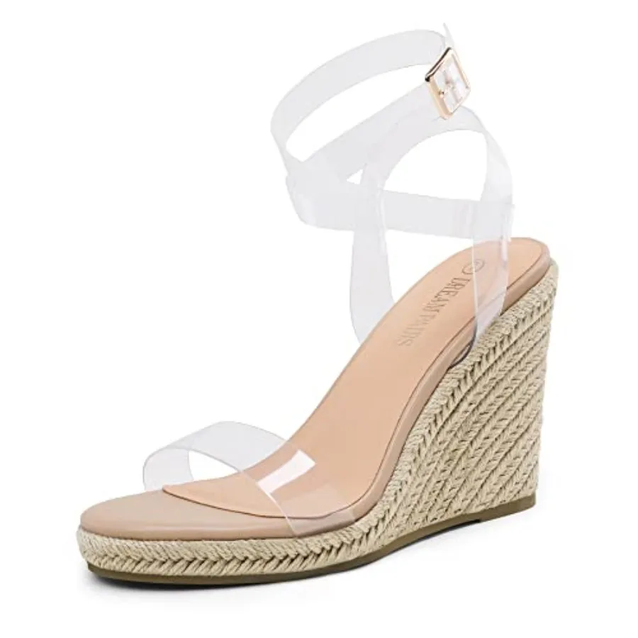 Womens Open Toe Espadrilles Dressy Platform Sandals Buckle Ankle Strap Stylish Wedges Summer Dressy Sandals
Womens Open Toe Espadrilles Dressy Platform Sandals Buckle Ankle Strap Stylish Wedges Summer Dressy Sandals