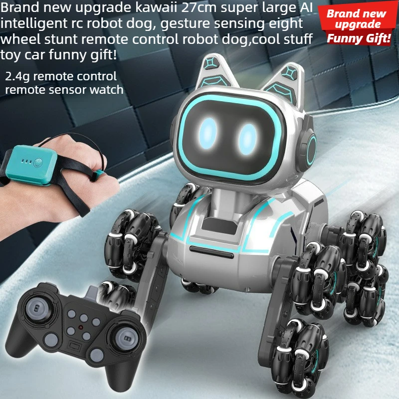 Cool Stuff Toy Car Funny Gift-Kawaii AI Smart Rc Robot Dog,Remote Control Car,Gesture Sensing 8-wheel Stunt Rc Car,Toys for Kids
Cool Stuff Toy Car Funny Gift-Kawaii AI Smart Rc Robot Dog,Remote Control Car,Gesture Sensing 8-wheel Stunt Rc Car,Toys for Kids
