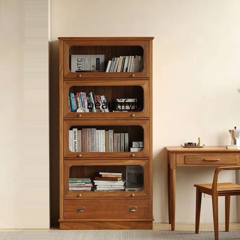 Myanmar Teak Bookcase Flip Door Glass Display Cabinet All Solid Wood Log Storage Wine Cabinet
Myanmar Teak Bookcase Flip Door Glass Display Cabinet All Solid Wood Log Storage Wine Cabinet