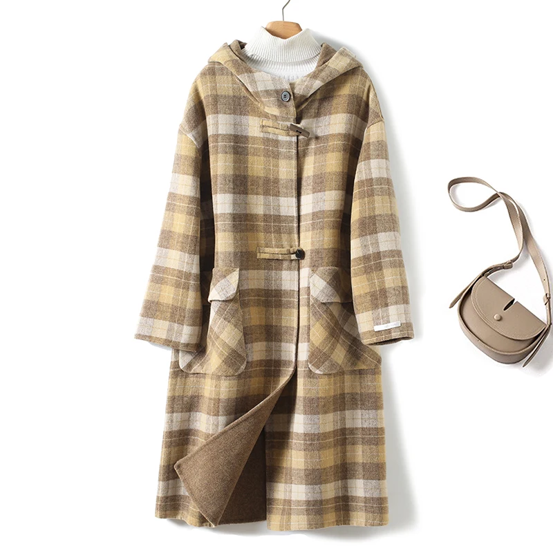 Reserve Copy! 2025 Autumn Winter New Style 60 Woolen Retro College Style Color Block Plaid Hooded Coat Jacket Women's Fashion
Reserve Copy! 2025 Autumn Winter New Style 60 Woolen Retro College Style Color Block Plaid Hooded Coat Jacket Women's Fashion