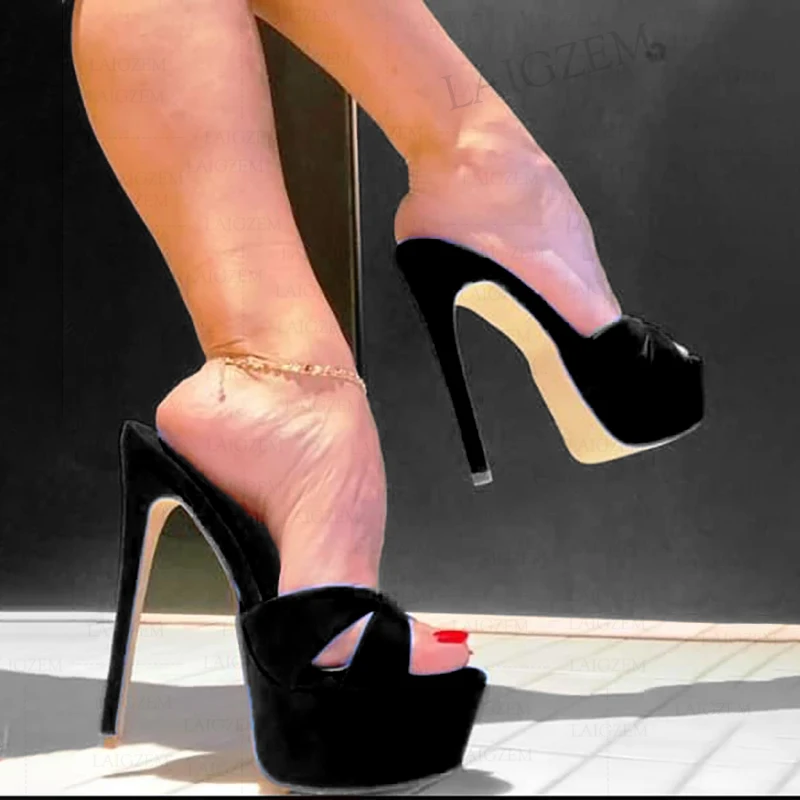 BERZIMER Women Platform Pumps Open Toe Faux Suede Mules Slides Stiletto High Heels Sandals Lady Shoes Woman Big Size 41 46 50 52
BERZIMER Women Platform Pumps Open Toe Faux Suede Mules Slides Stiletto High Heels Sandals Lady Shoes Woman Big Size 41 46 50 52