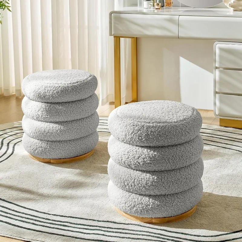 Современный круглый пуфик для хранения вещей из 2 штук с возможностью 360° ° Поворотная основа из массива дерева, подставка для ног из плюшевой ткани шерпа со скрытым столом
Современный круглый пуфик для хранения вещей из 2 штук с возможностью 360° ° Поворотная основа из массива дерева, подставка для ног из плюшевой ткани шерпа со скрытым столом