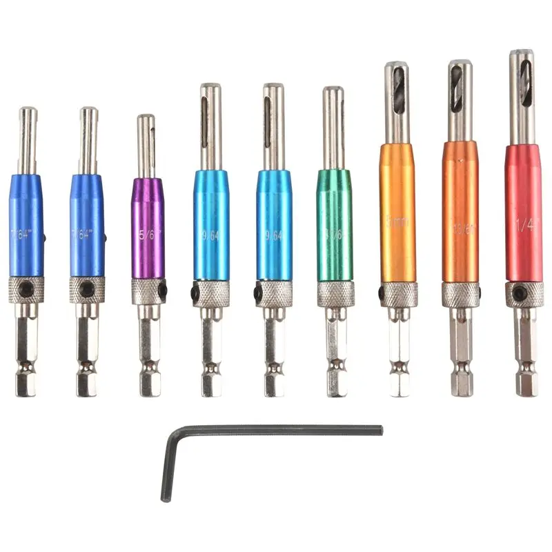 ABLQ Self Centering Drill Bit Set Kit 1/4Inch Hex Shank Vix Bit, 5/64In To 1/4In Center Drill Bit Set Custom Hinge Drill Bit Kit
ABLQ Self Centering Drill Bit Set Kit 1/4Inch Hex Shank Vix Bit, 5/64In To 1/4In Center Drill Bit Set Custom Hinge Drill Bit Kit