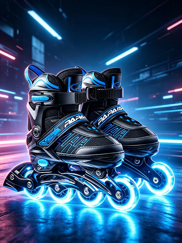 2026 new child LED Light Up Inline Skates Boys black blue Adjustable Size kid Professional girl Sports Rollerblades High Speed
2026 new child LED Light Up Inline Skates Boys black blue Adjustable Size kid Professional girl Sports Rollerblades High Speed