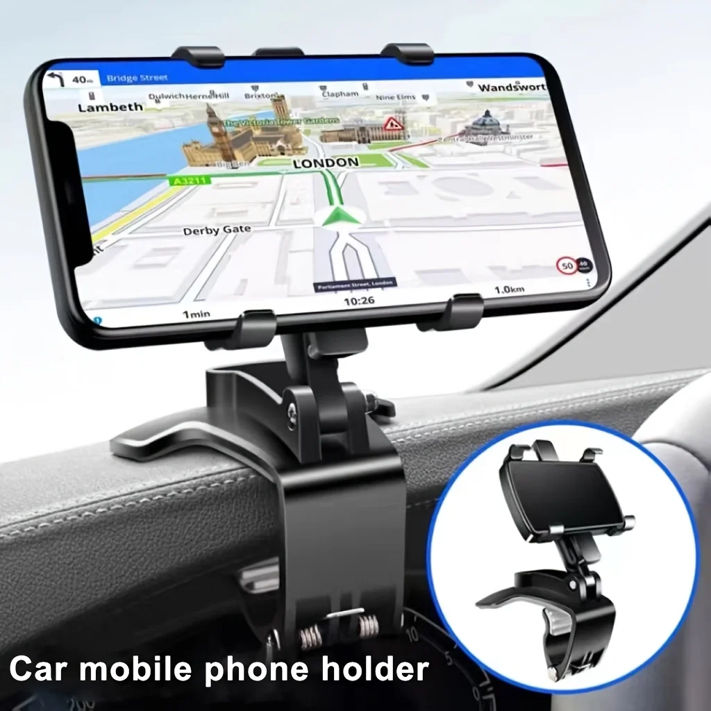 Phone Mount For Car Dashboard, 360 Degree Rotation Universal Cell Phone Holder For Car Clip Mount Stand Suitable For 4 To 7" Smartphones (Standard Black)
Phone Mount For Car Dashboard, 360 Degree Rotation Universal Cell Phone Holder For Car Clip Mount Stand Suitable For 4 To 7" Smartphones (Standard Black)