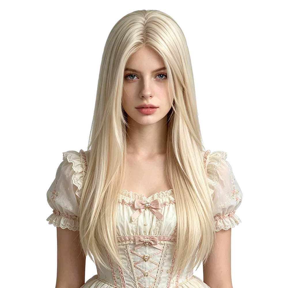 Platinum Blonde Long Straight Wig T Part Lace Synthetic Hair For Women Soft Protein Fiber Natural Hairline Daily Use Cosplay Wig
Platinum Blonde Long Straight Wig T Part Lace Synthetic Hair For Women Soft Protein Fiber Natural Hairline Daily Use Cosplay Wig