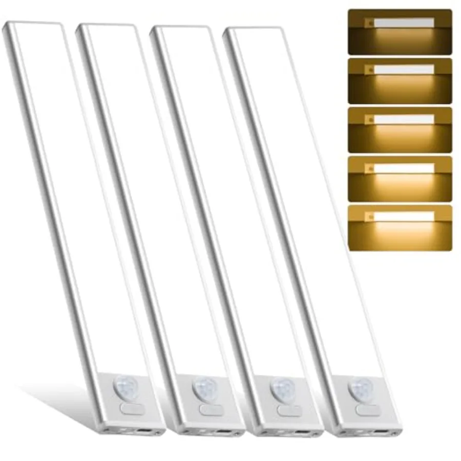 12inch Under Cabinet Lighting, 4 Pack Rechargeable Motion Sensor Light Indoor, Wirel Dimmable Magnetic Closet Lights, 50 LED Un
12inch Under Cabinet Lighting, 4 Pack Rechargeable Motion Sensor Light Indoor, Wirel Dimmable Magnetic Closet Lights, 50 LED Un