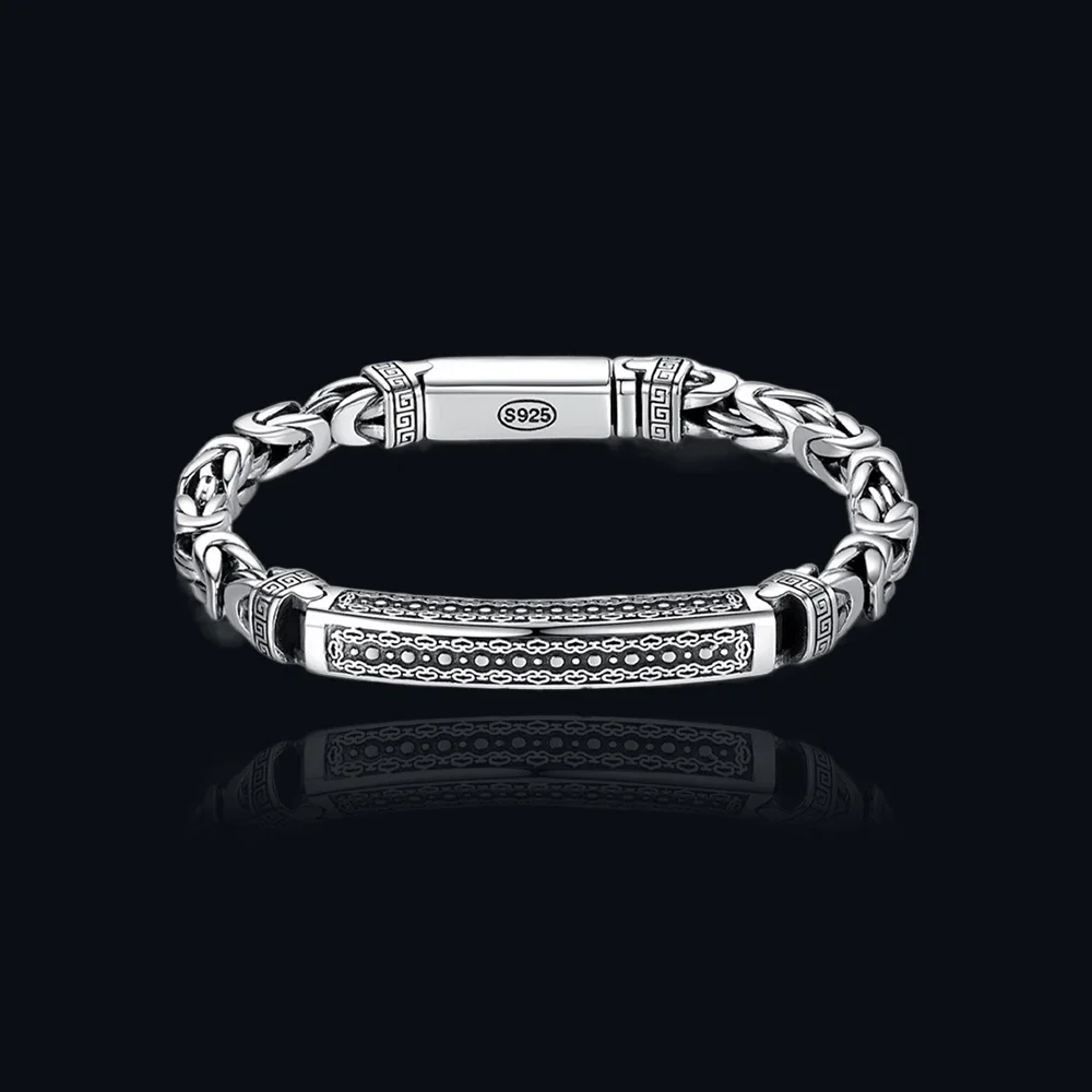 Silver Jewelry Men's Bracelet Personality Peace Pattern Retro Hipster Key Pattern Buckle Gift Accessory Chain Series
Silver Jewelry Men's Bracelet Personality Peace Pattern Retro Hipster Key Pattern Buckle Gift Accessory Chain Series