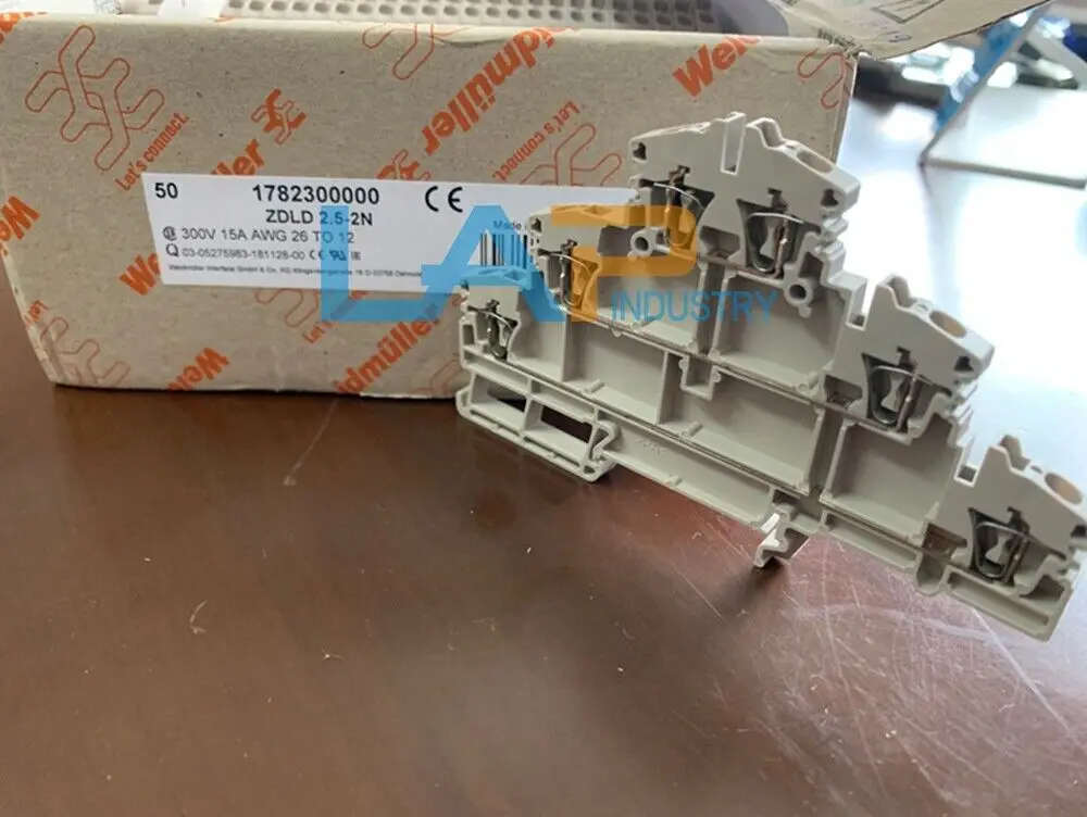 50PCS/BOX NEW FOR Weidmuller three-layer spring terminal ZDLD2.5-2N 1782300000
50PCS/BOX NEW FOR Weidmuller three-layer spring terminal ZDLD2.5-2N 1782300000