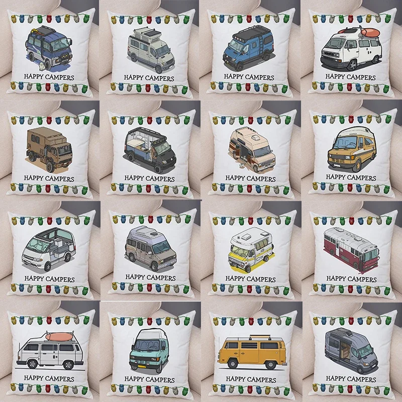 Cartoon House Travel Car Camper Series Cushion Cover Pillowcase Decoration Life Home Pillowcase Suitable for Sofa Bedroom Room
Cartoon House Travel Car Camper Series Cushion Cover Pillowcase Decoration Life Home Pillowcase Suitable for Sofa Bedroom Room